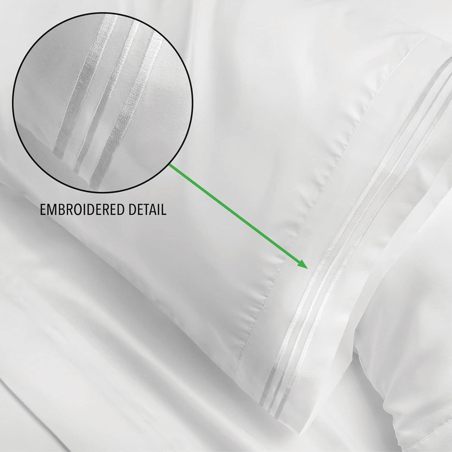 imagemDesign Twin XL Size Superfine Brushed Microfiber Sheet Set 3 Pieces Extra Soft Bed Sheets and Pillowcase Easy Fit Deep Pockets Wrinkle Resistant Comfortable amp Breathable White