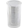 imagemDesign Small Plastic Cosmetic Pad Dispenser  Compact Storage Holder for Astringent Wipes on Bathroom Vanity Countertops Cotton Rounds Included  Lumiere Collection  Clear