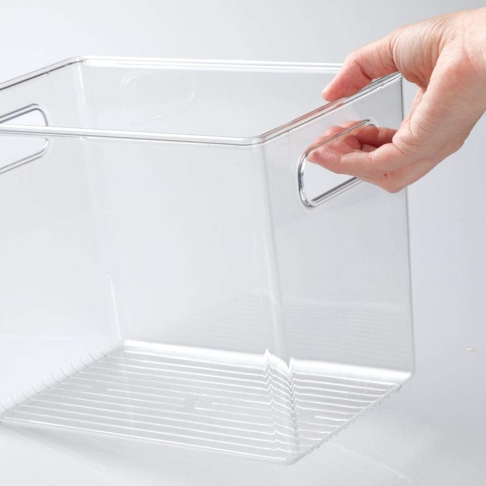 image:imagemDesign Plastic Modern Kitchen Pantry Food Storage Container Bin w Handles Cabinet FridgeFreezer Countertop Organizer SnacksDrinkAppliances Ligne Collection Clear 10x65x775 Pack of 110 x 65 x 775 Pack of 1
