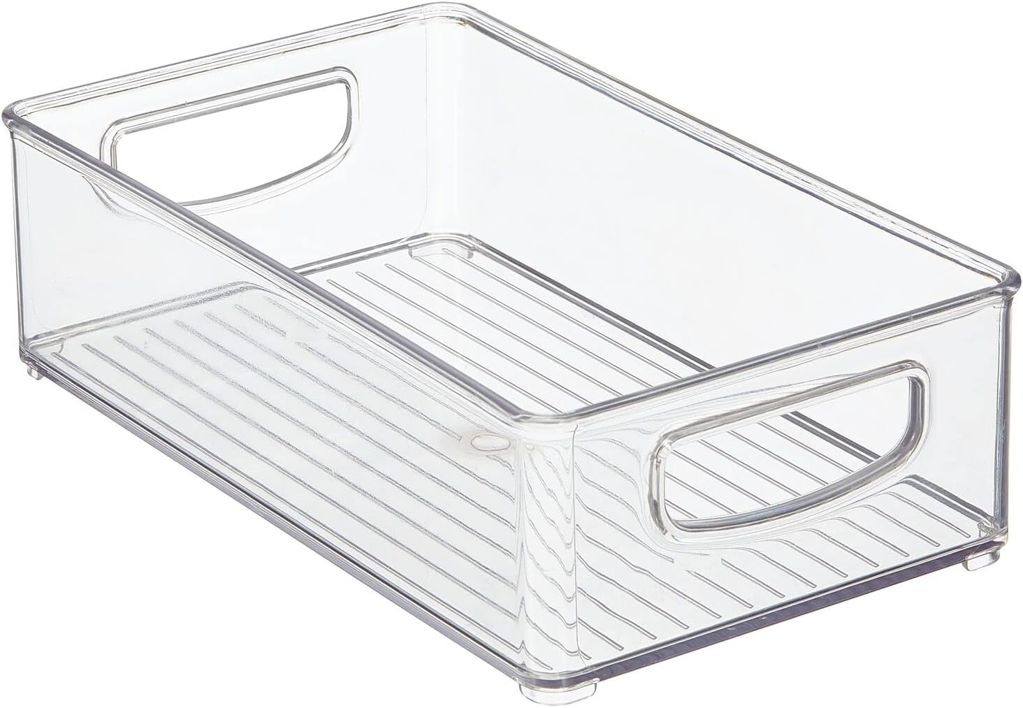 image:imagemDesign Plastic Bathroom Storage Container Bins w Handles Closet Cabinet Vanity Cupboard Shelf Organization Hair Tools Accessory Organizer Ligne Collection Clear 10x6x3 Pack of 110 x 6 x 3 Pack of 1