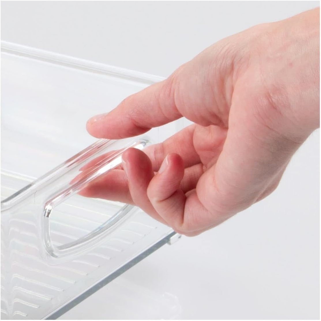 image:imagemDesign Plastic Bathroom Storage Container Bins w Handles Closet Cabinet Vanity Cupboard Shelf Organization Hair Tools Accessory Organizer Ligne Collection Clear 10x6x3 Pack of 110 x 6 x 3 Pack of 1