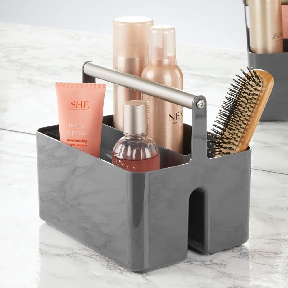 image:imagemDesign Shower Caddy Storage Plastic Organizer Light PinkRose GoldCharcoalSatin