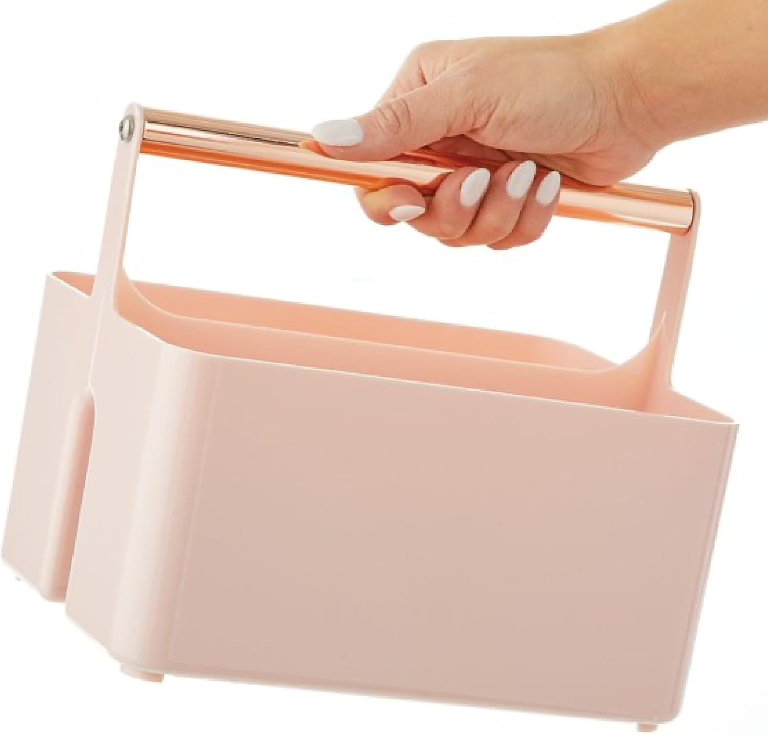 image:imagemDesign Shower Caddy Storage Plastic Organizer Light PinkRose GoldLight PinkRose Gold