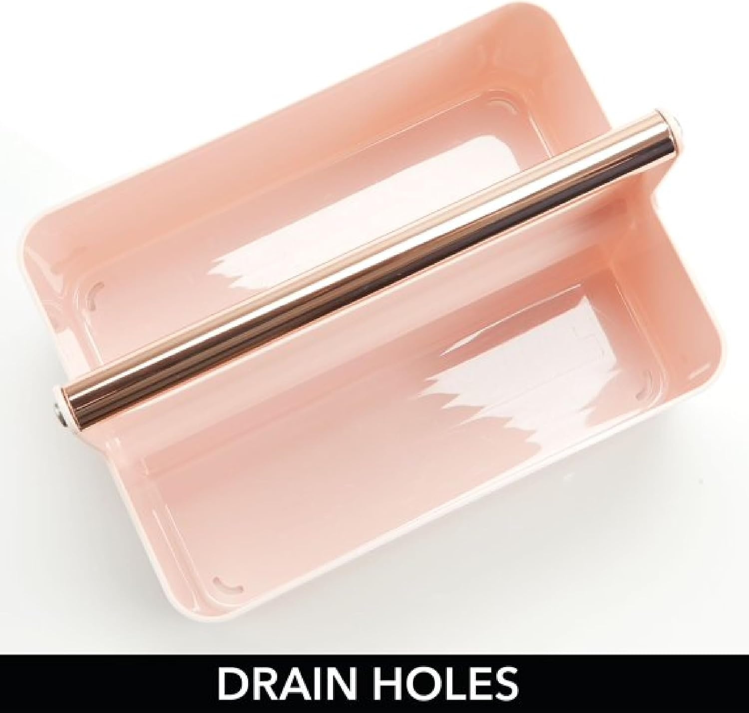 image:imagemDesign Shower Caddy Storage Plastic Organizer Light PinkRose GoldLight PinkRose Gold