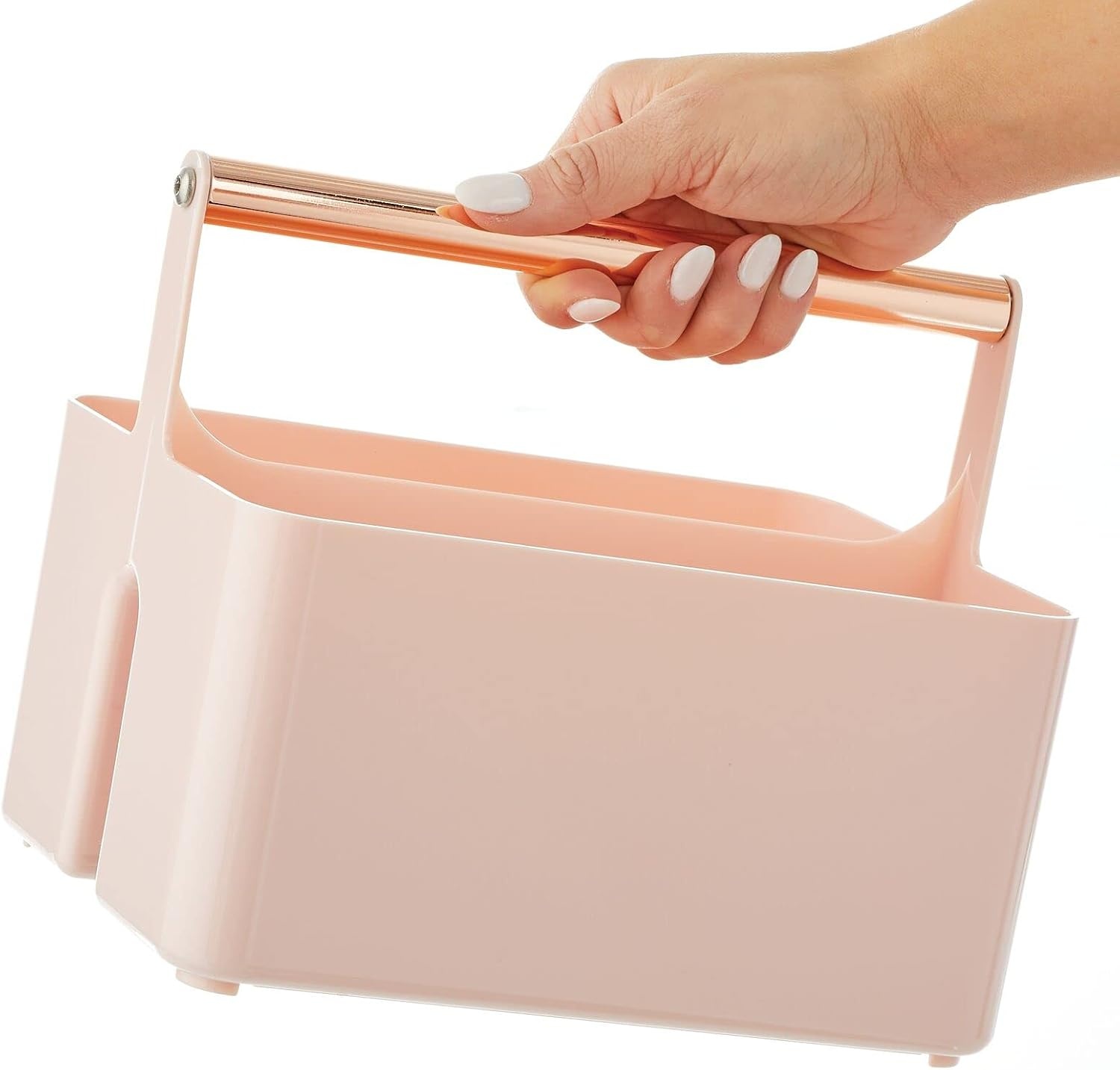 image:imagemDesign Shower Caddy Storage Plastic Organizer Light PinkRose GoldLight PinkRose Gold