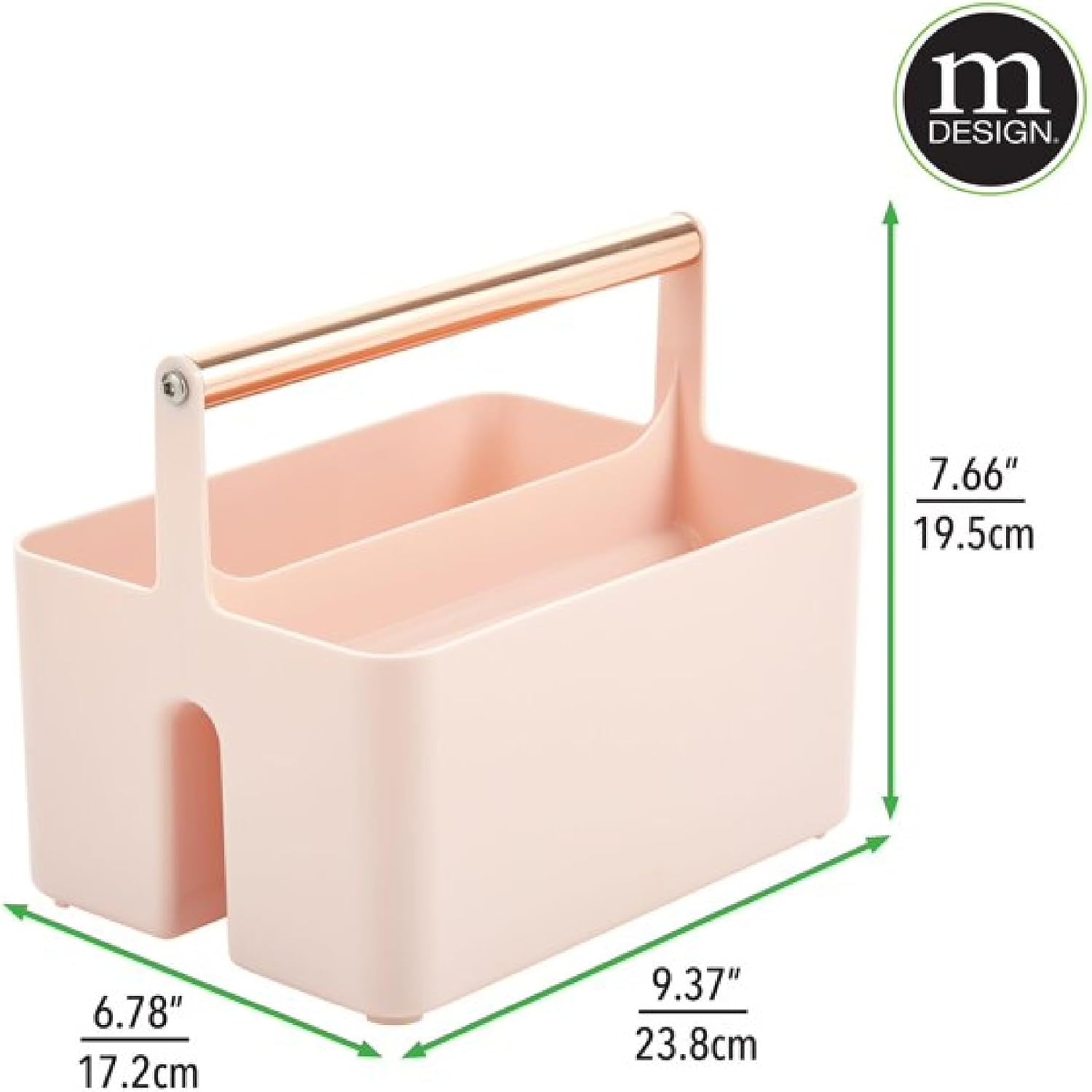 image:imagemDesign Shower Caddy Storage Plastic Organizer Light PinkRose GoldLight PinkRose Gold