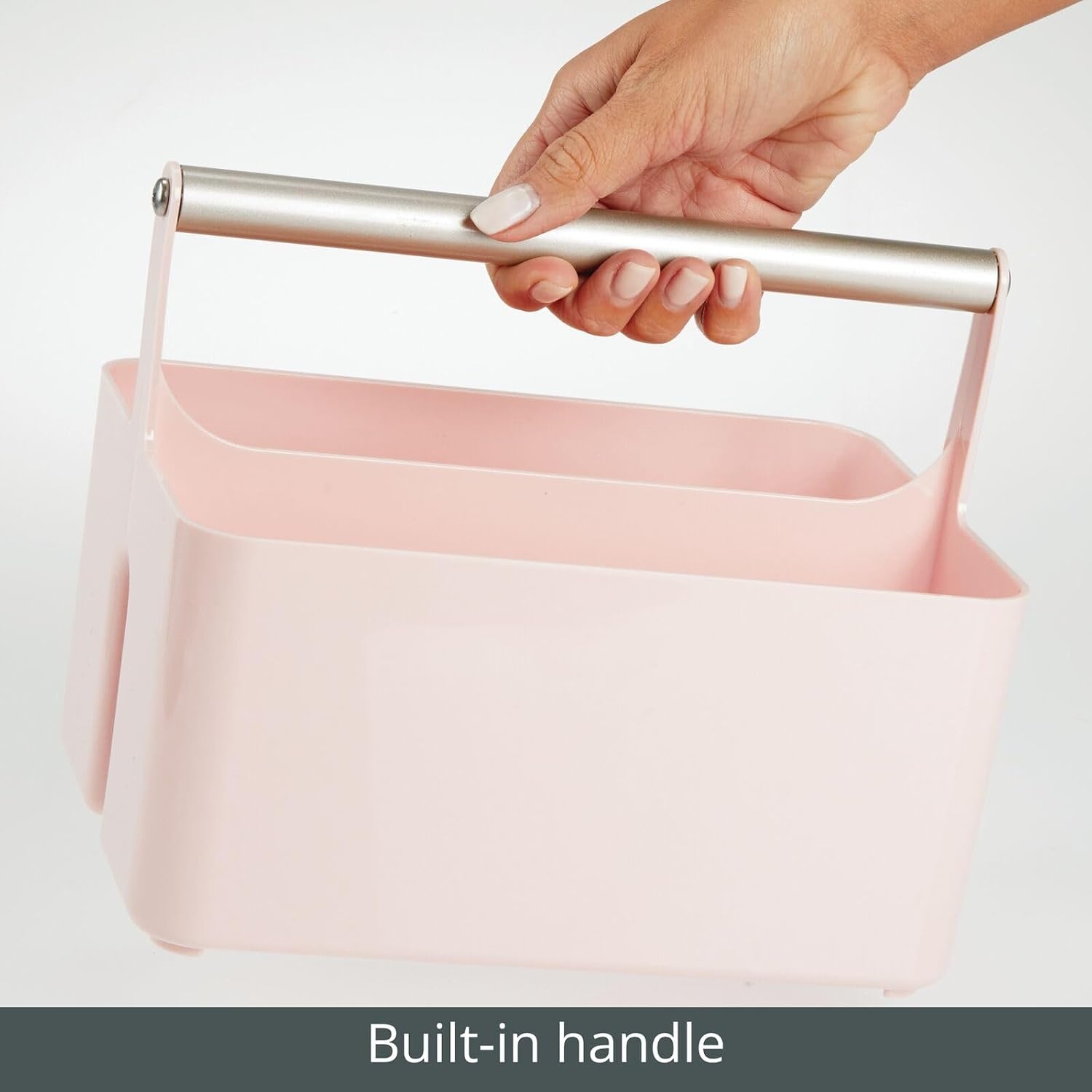 image:imagemDesign Shower Caddy Storage Plastic Organizer Light PinkRose GoldLight PinkSatin