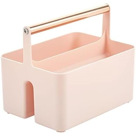image:imagemDesign Shower Caddy Storage Plastic Organizer Light PinkRose GoldLight PinkRose Gold
