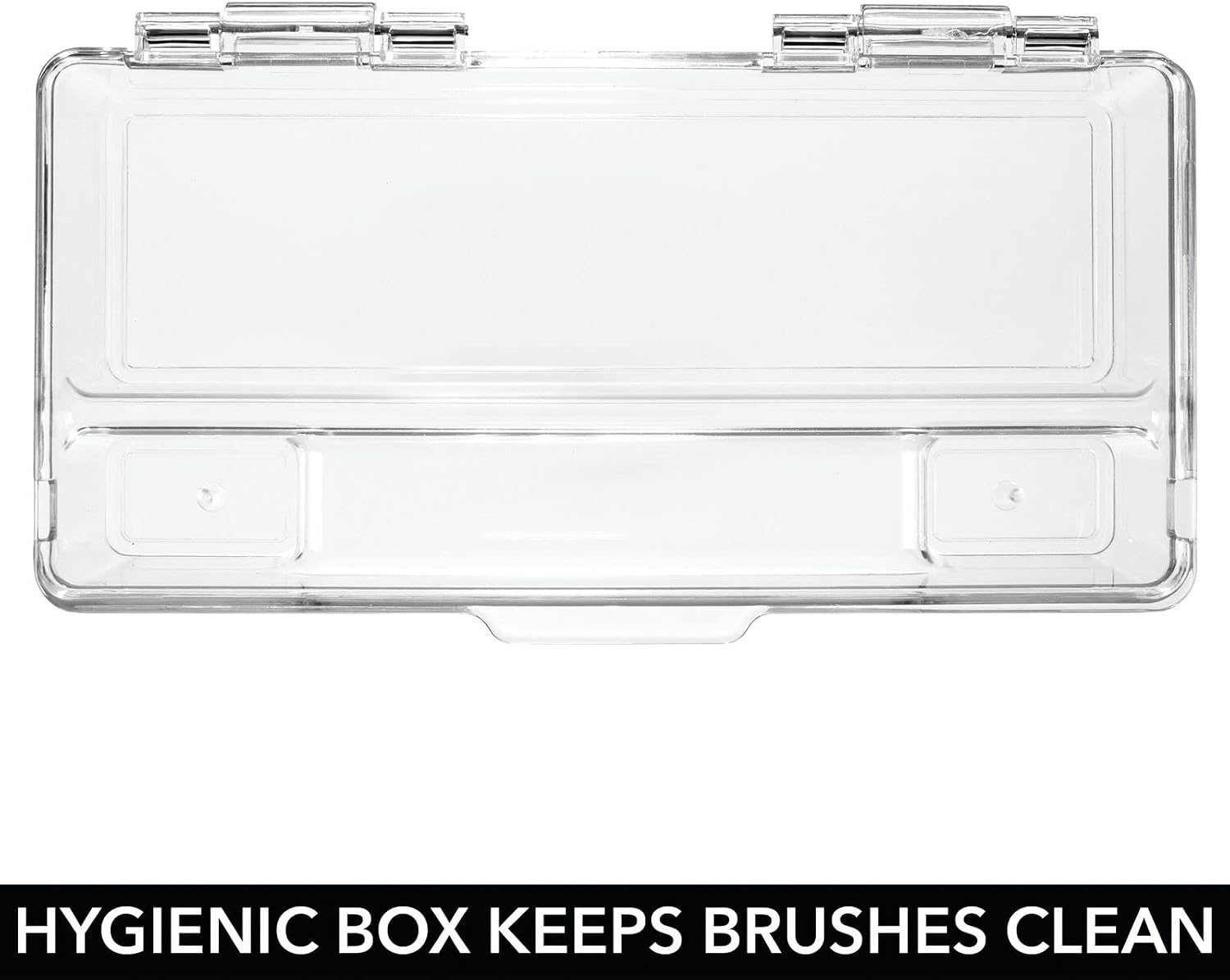 image:imagemDesign Plastic Toothbrush Holder Storage Organizer Bin for Bathroom Vanity Cabinet Closet Drawer Holds Electric Toothbrush Toothpaste Dental Floss Teeth Whitening Strips Hinged Lid Clear