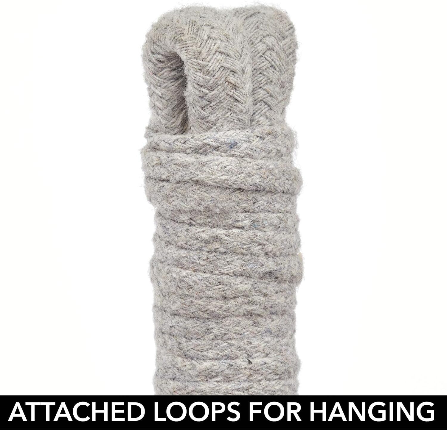 image:imagemDesign Rustic Casual Woven Cotton Rope Hanging Indoor Planter Baskets with Knotted Loop Handle Bohemian Holder for Flowers Plants Greenery Succulents Vases and Pots Set of 2 Dark Gray