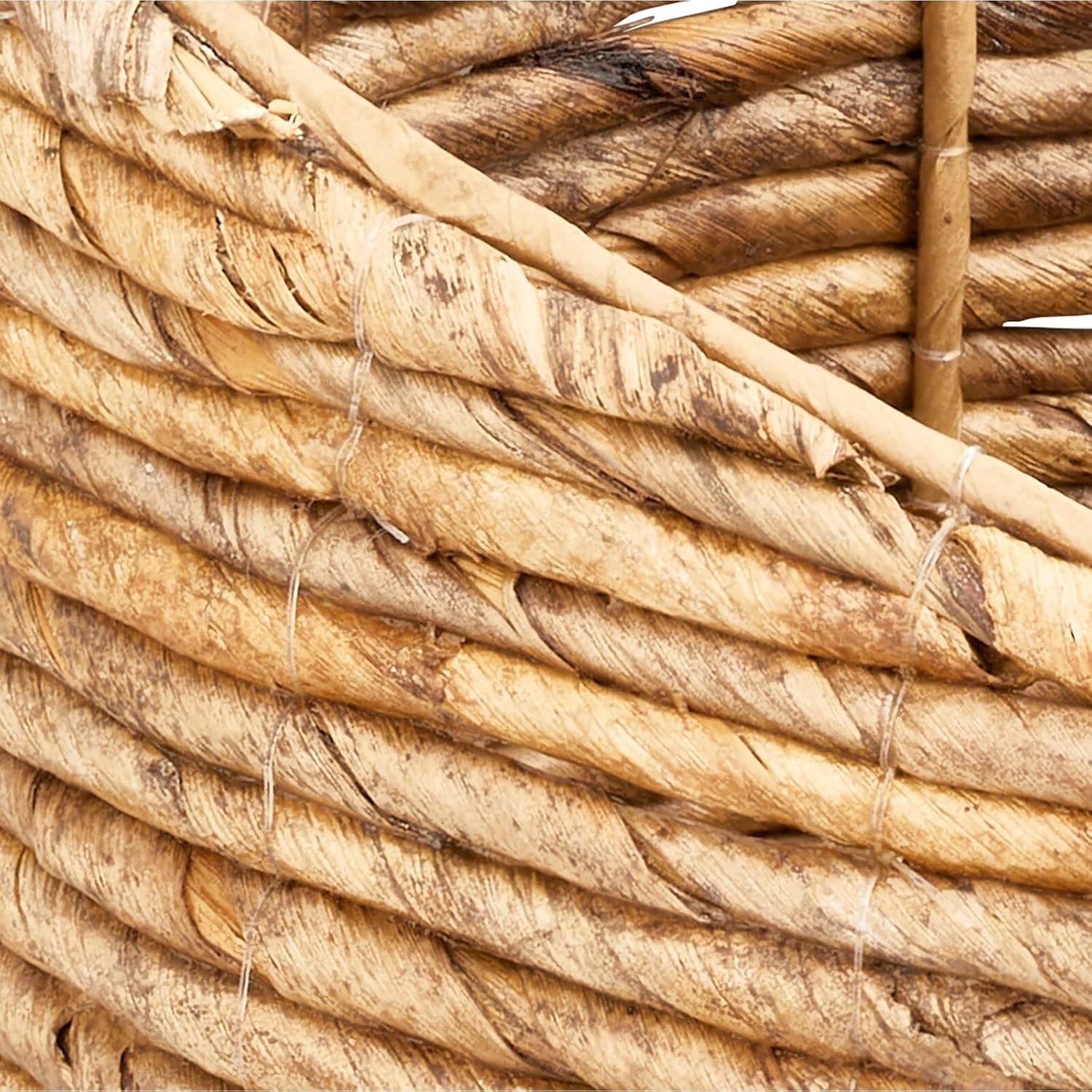 image:imagemDesign Woven Banana Bark Hanging Wall Storage Basket for Flowers amp Essentials Decorative Boho Mounted Organizer for Pantry Closet Bathroom and The Door Set of 2 NaturalTan