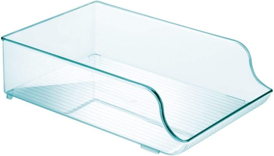 image:imagemDesign Wide Plastic Kitchen Water Bottle Storage Organizer Tray Rack Holder and Dispenser for Refrigerators Freezers Cabinets Pantry Garage Sea BlueSea Blue